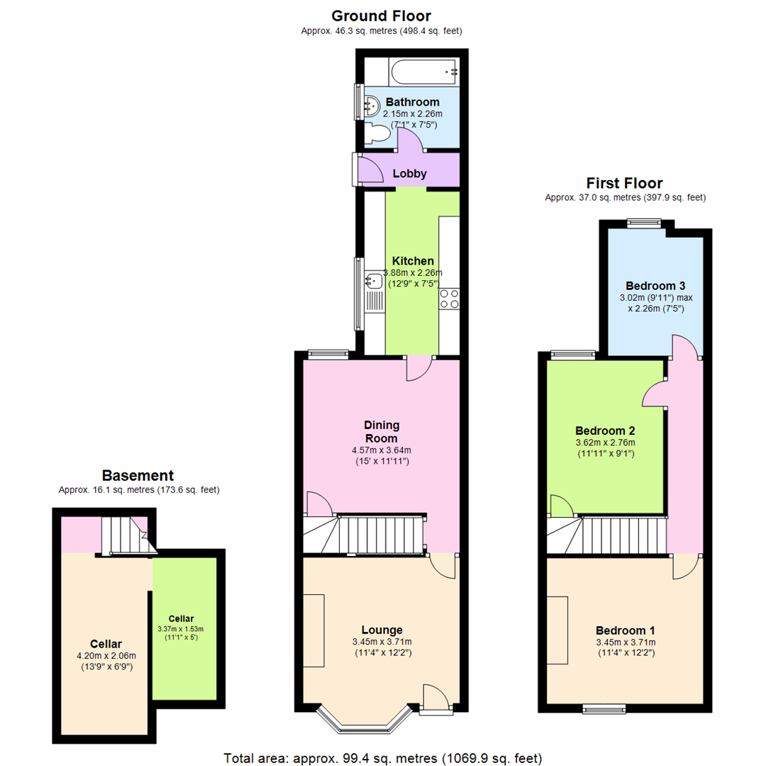 Floorplan for Osborne Street, Nottingham