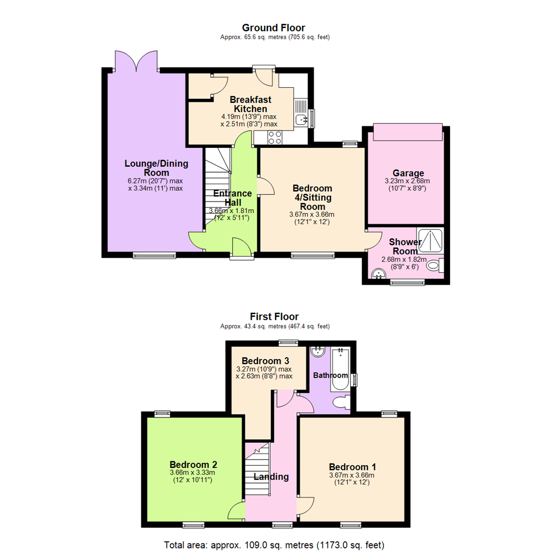 Floorplan for Hallams Lane, Arnold, Nottingham