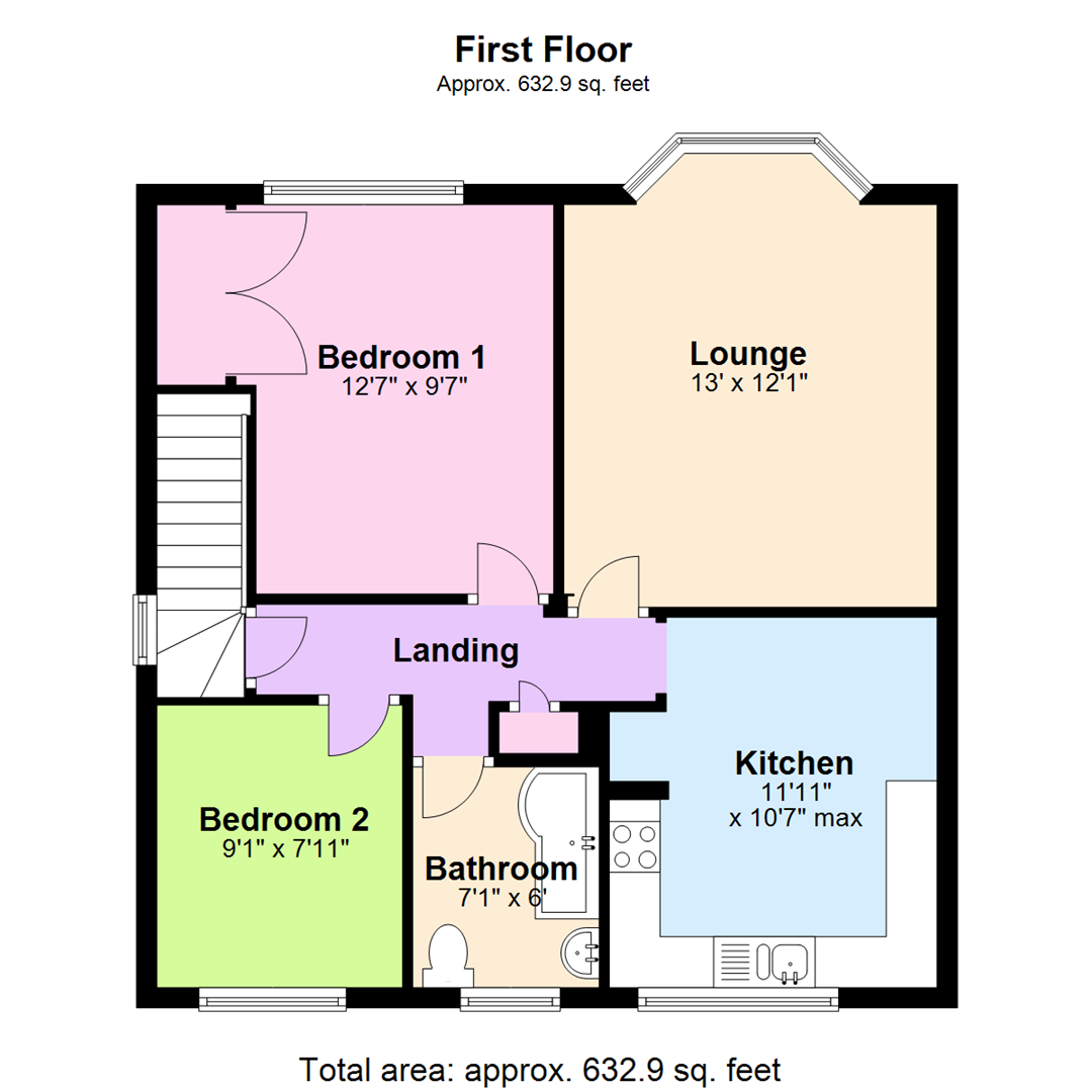 Floorplan for Valley Road, Carlton, Nottingham
