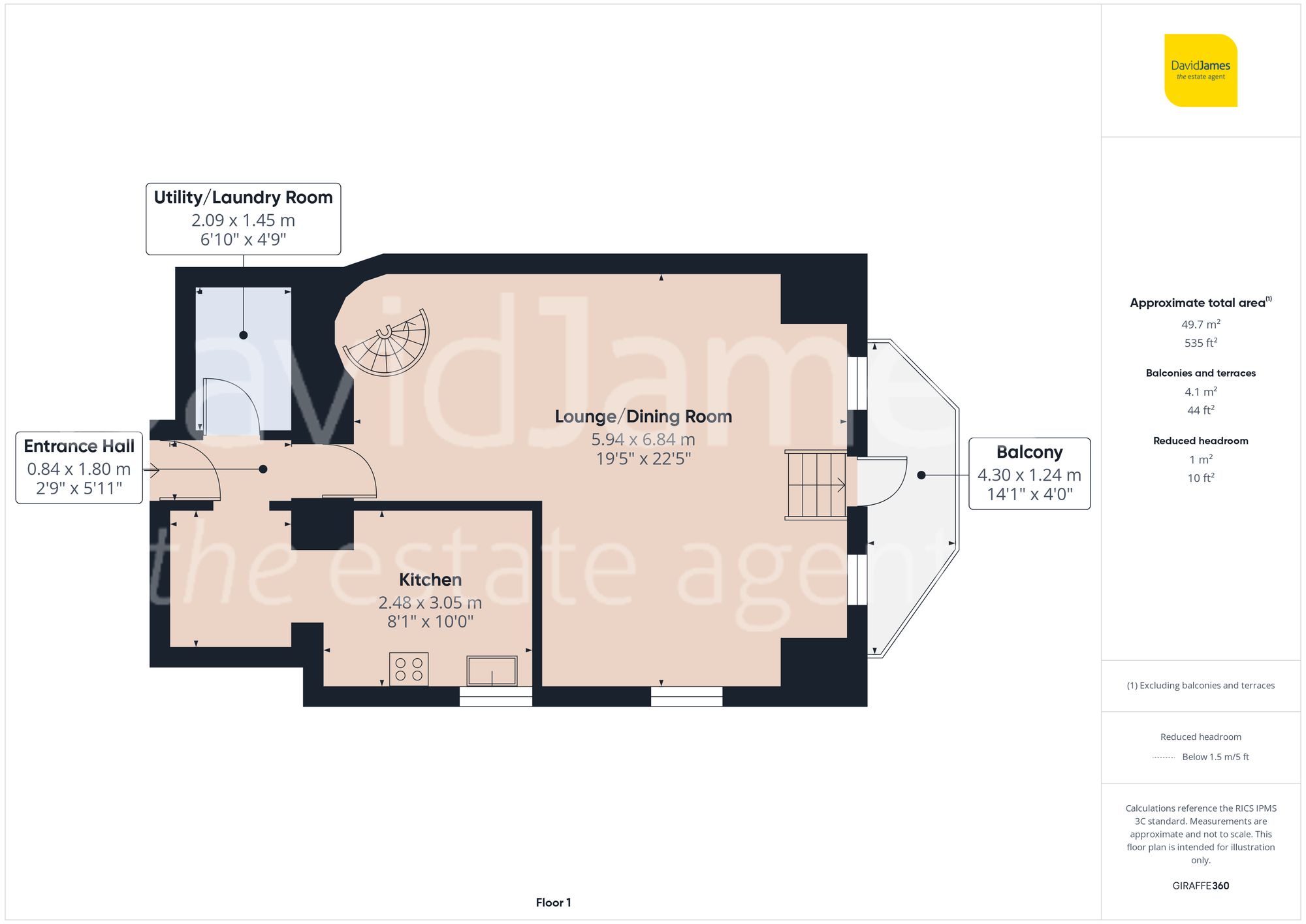 Floorplan for Hine Hall, Mapperley, Nottingham