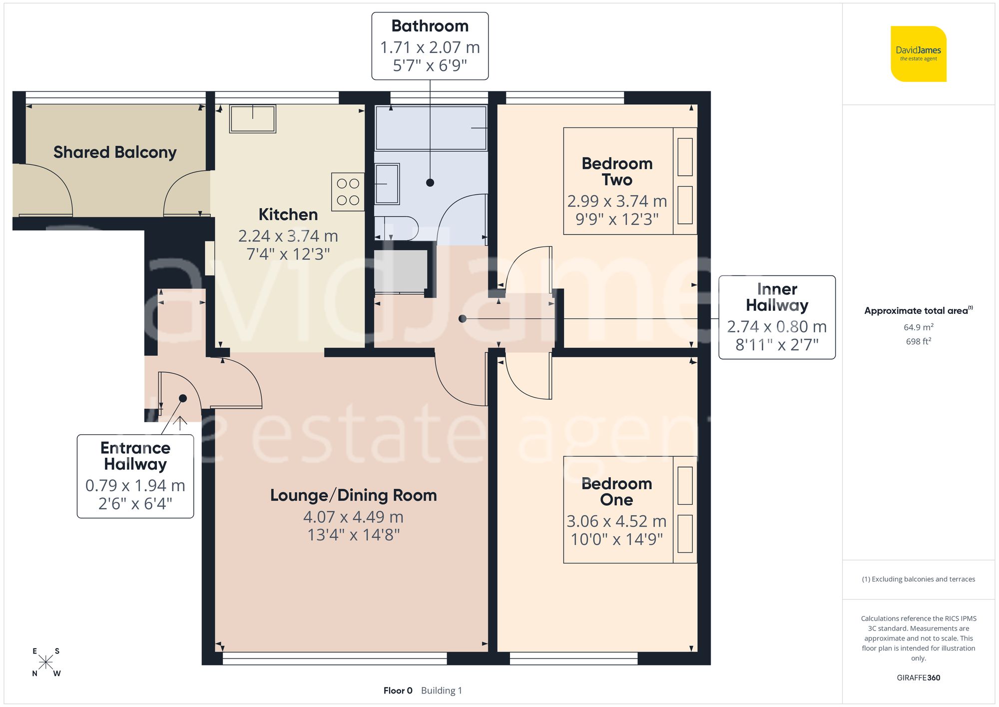 Floorplan for Elm Close, Mapperley Park, Nottingham