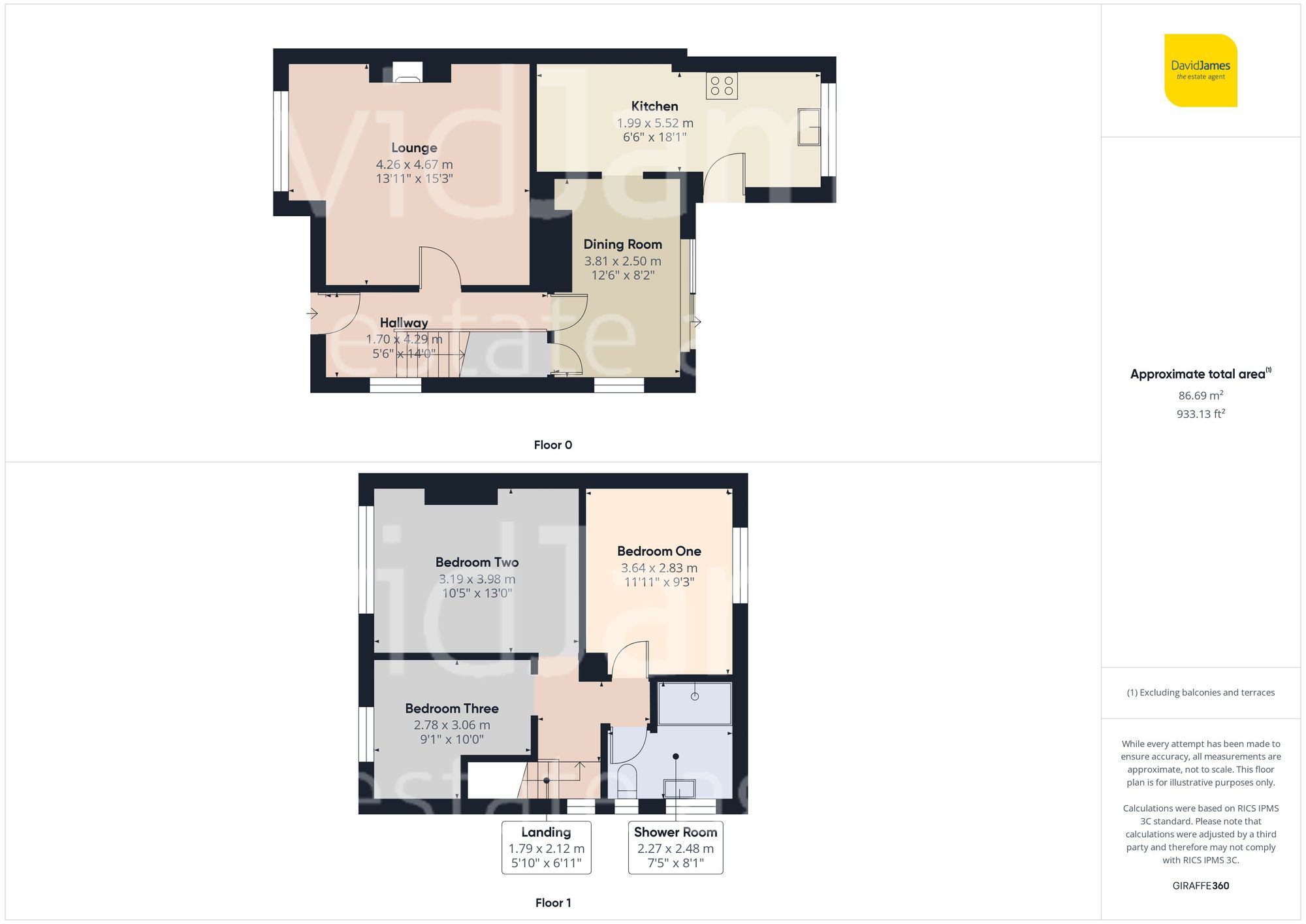 Floorplan for Campbell Drive, Carlton, Nottingham