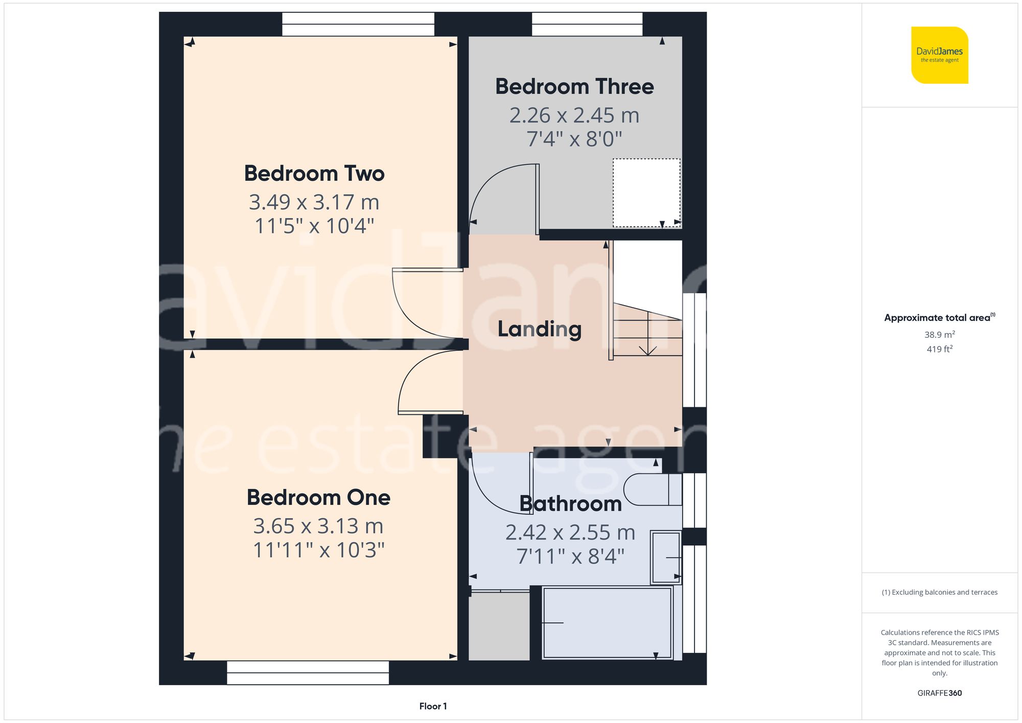 Floorplan for Springwood View Close, Sutton-In-Ashfield, Nottingham