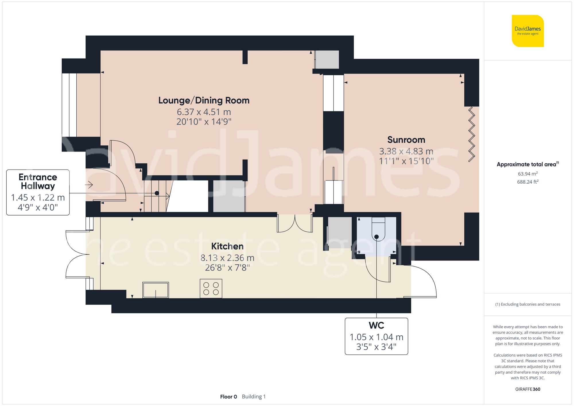 Floorplan for Longfellows Close, Bestwood Park, Nottingham