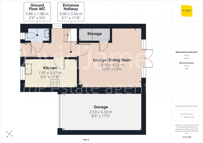 Floorplan for Bakewell Drive, Nottingham