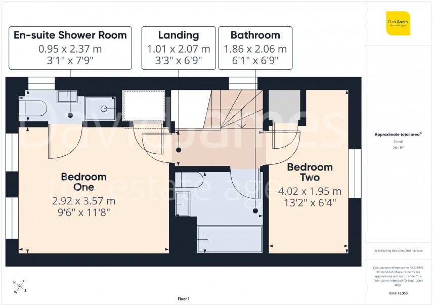 Floorplan for Bakewell Drive, Nottingham
