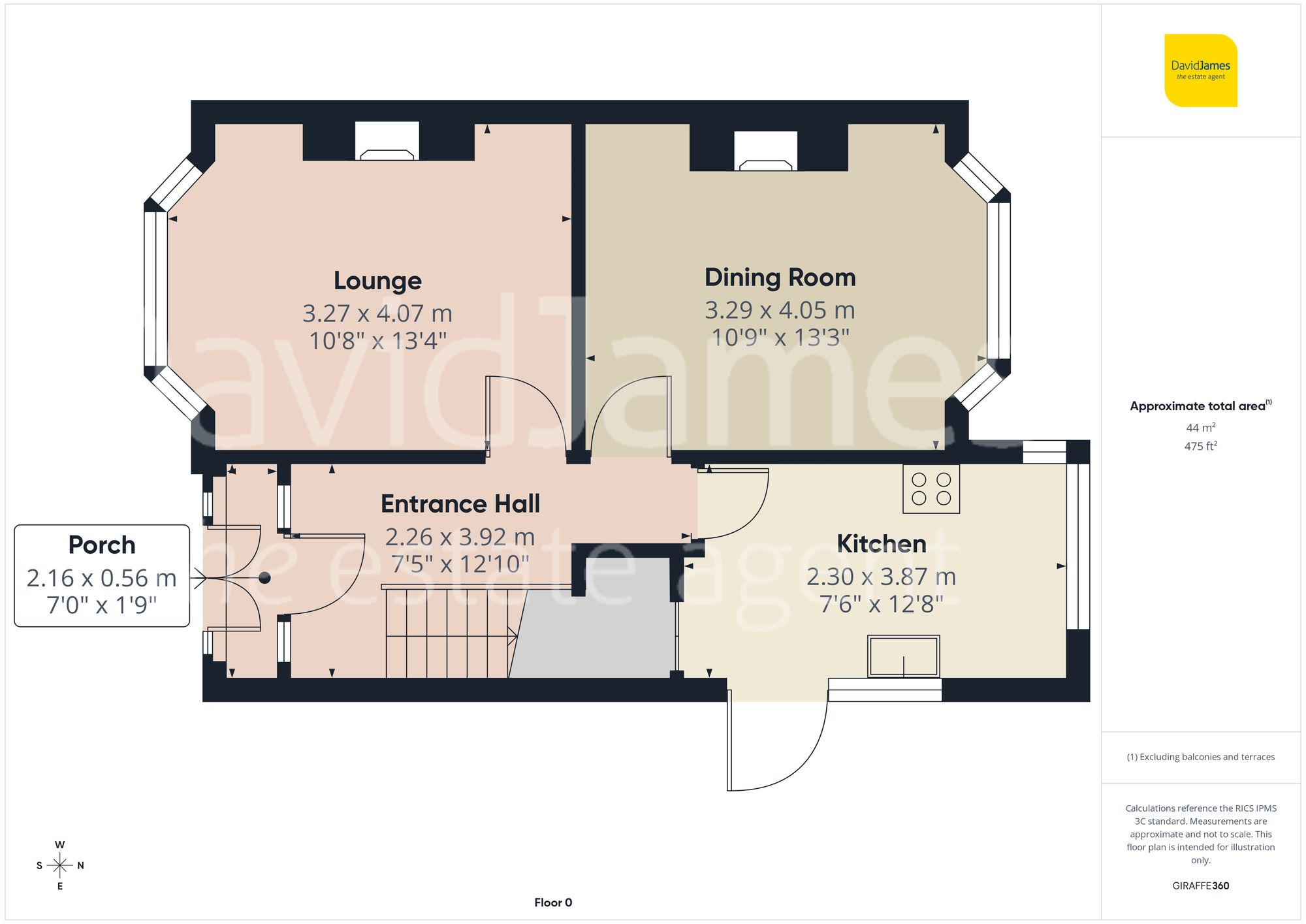 Floorplan for Exton Road, Sherwood, Nottingham