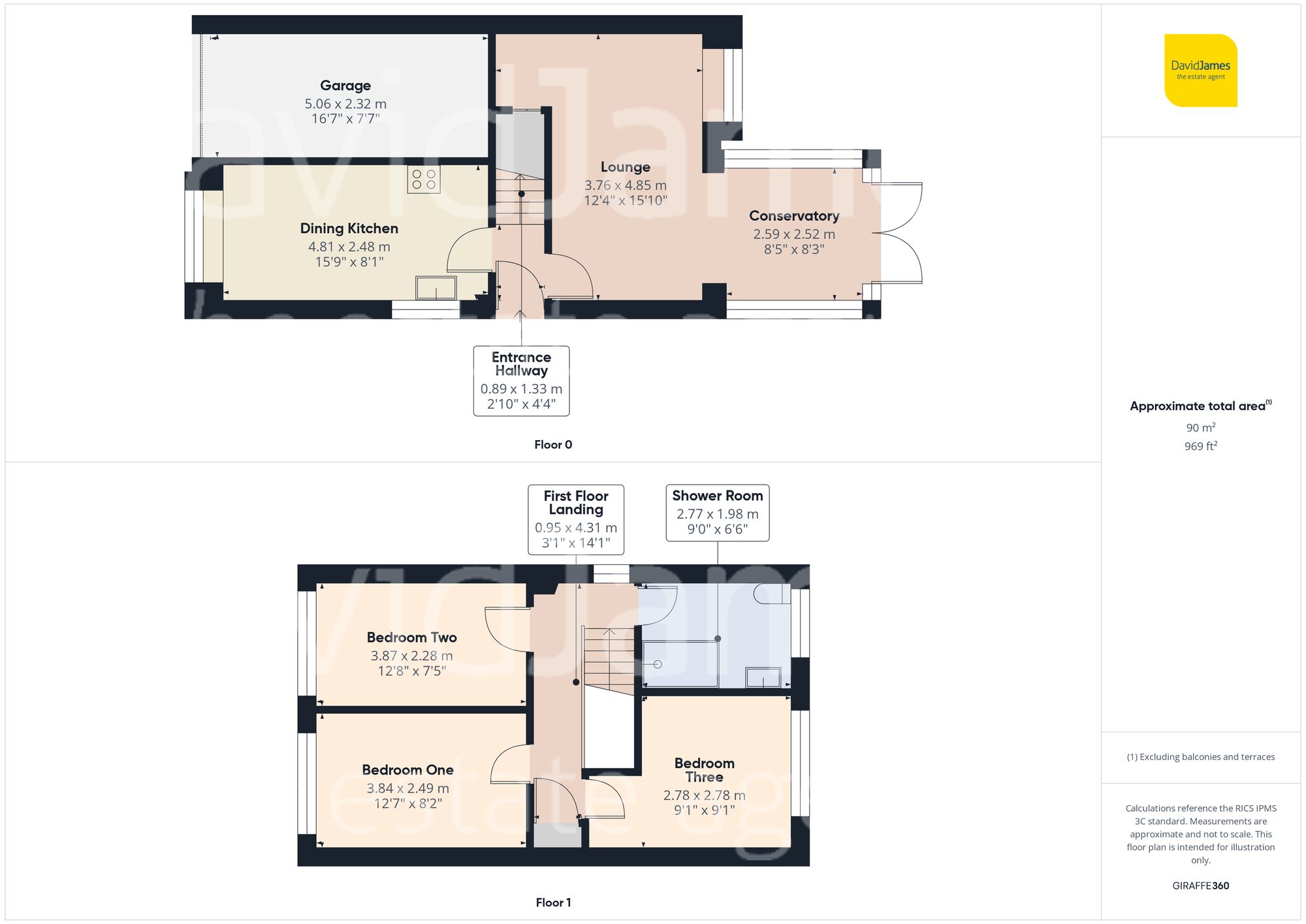 Floorplan for Featherstone Close, Gedling, Nottingham