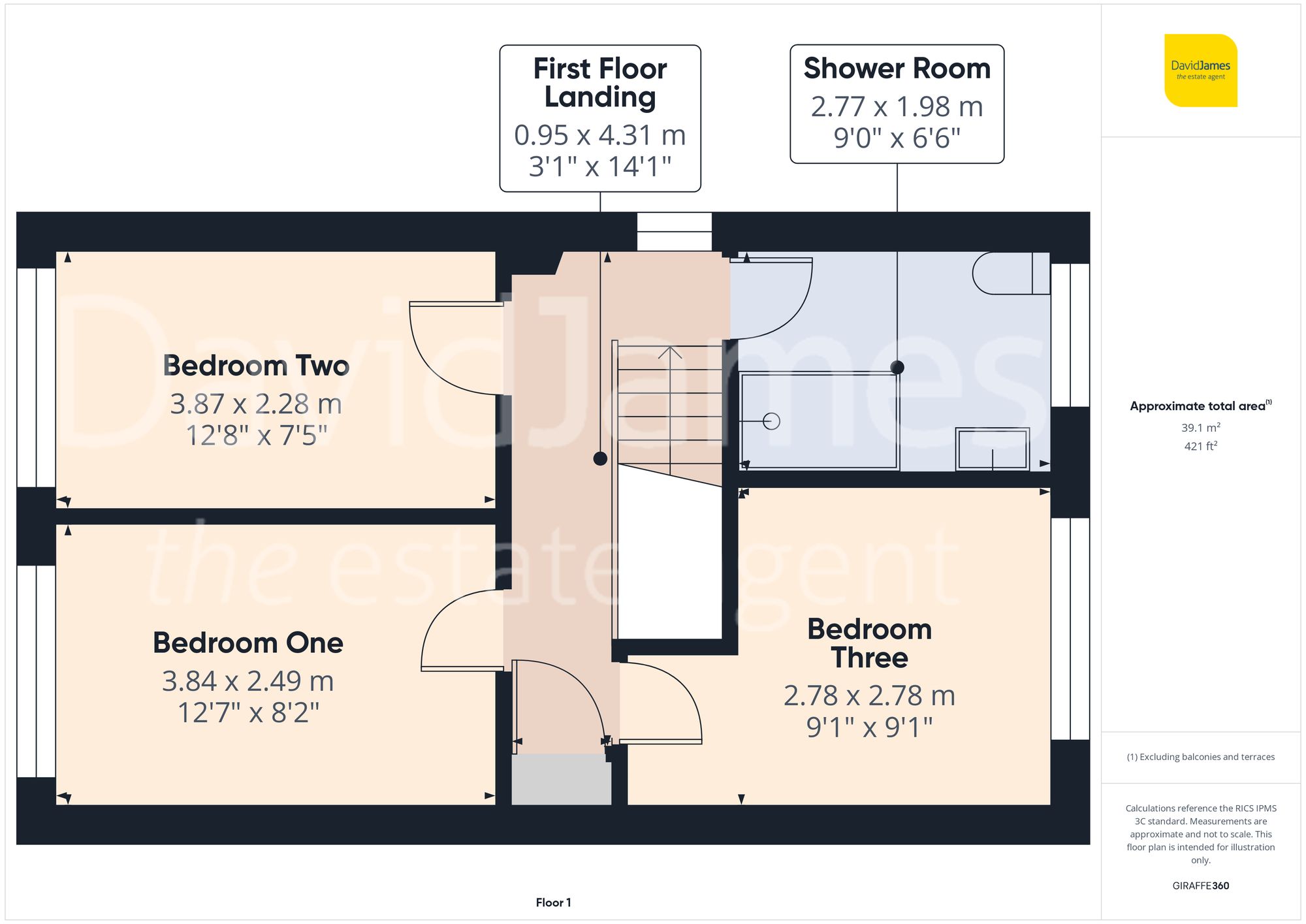 Floorplan for Featherstone Close, Gedling, Nottingham
