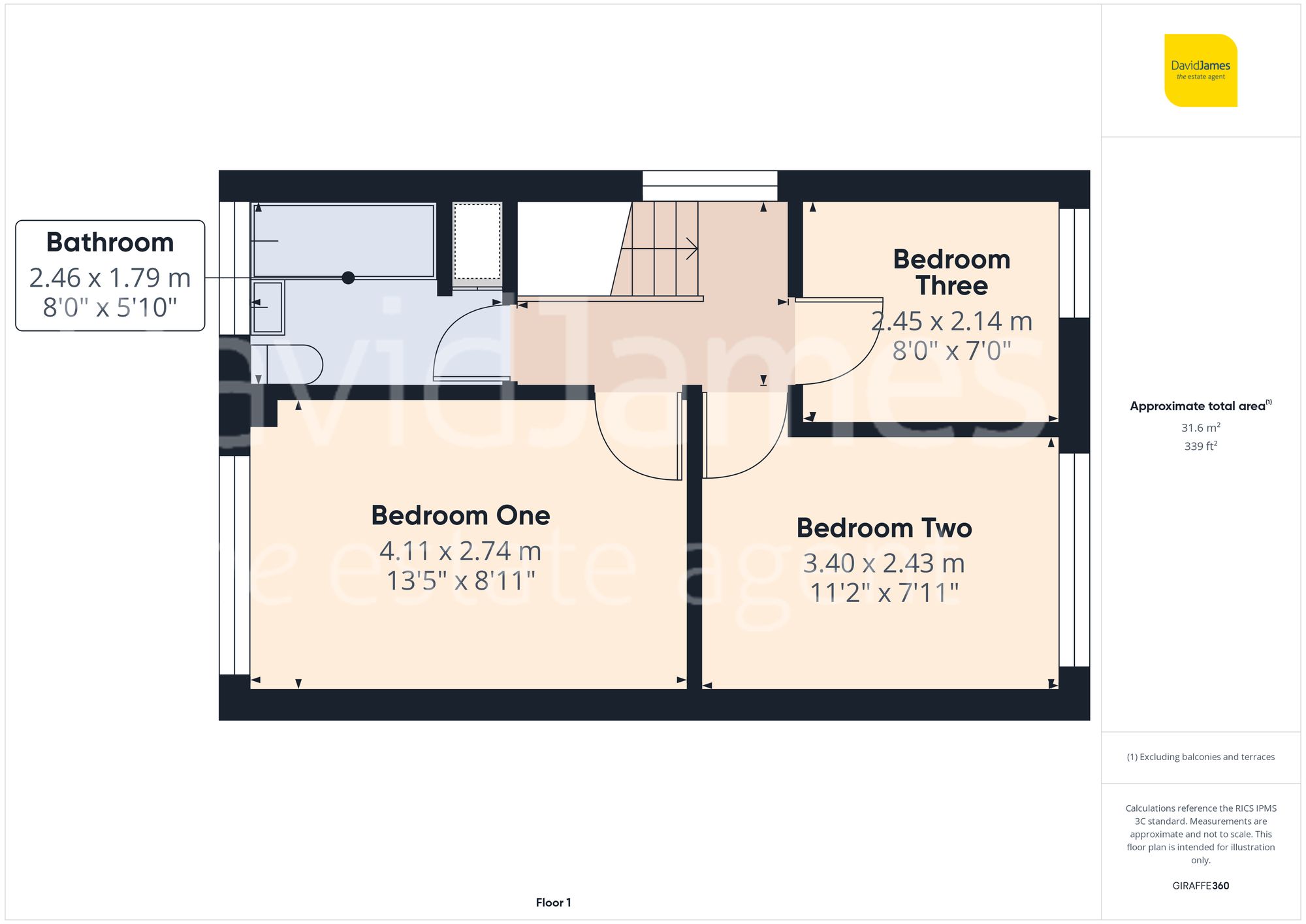 Floorplan for Meriac Close, Top Valley, Nottingham