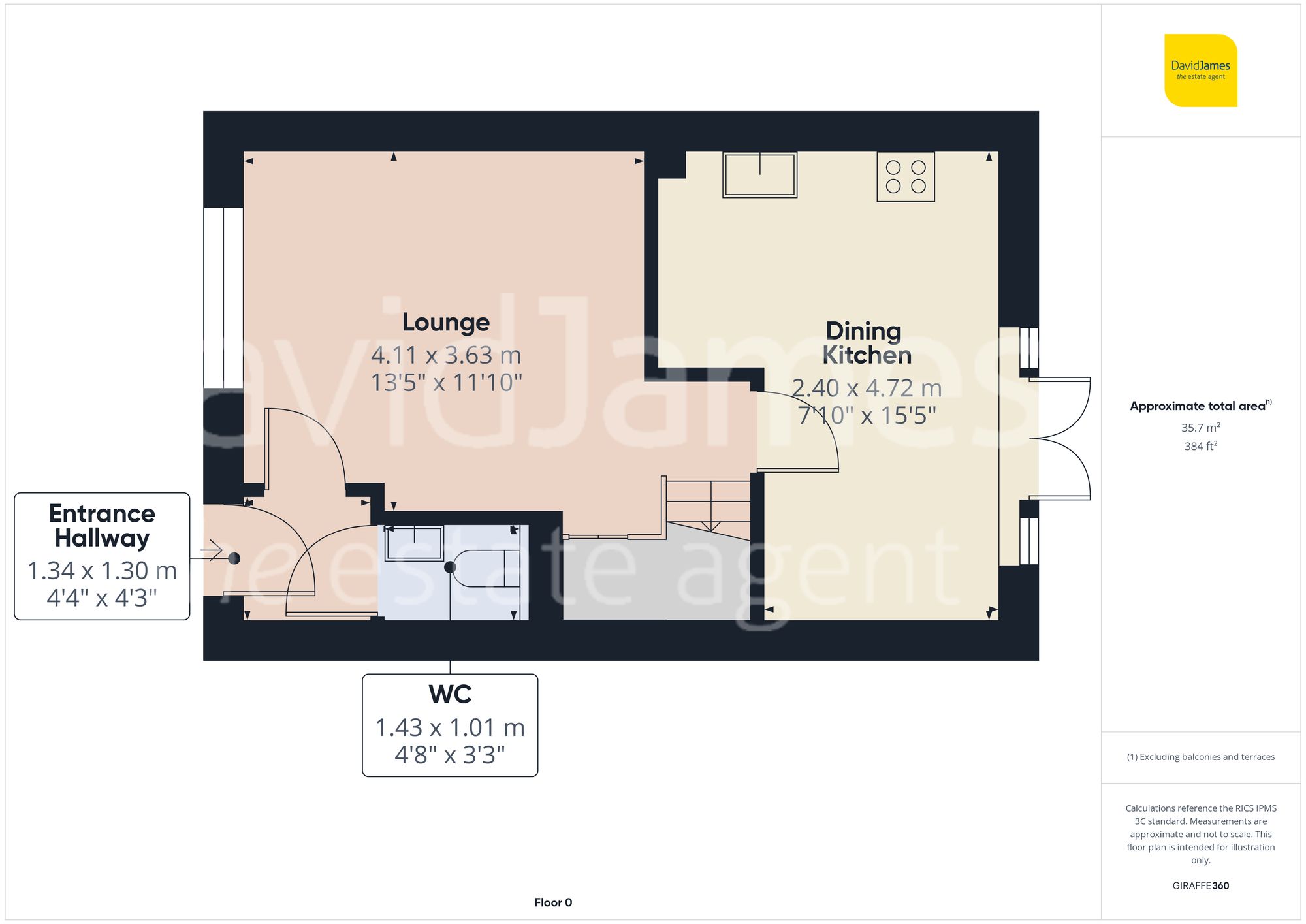 Floorplan for Flatts Lane, Calverton, Nottingham