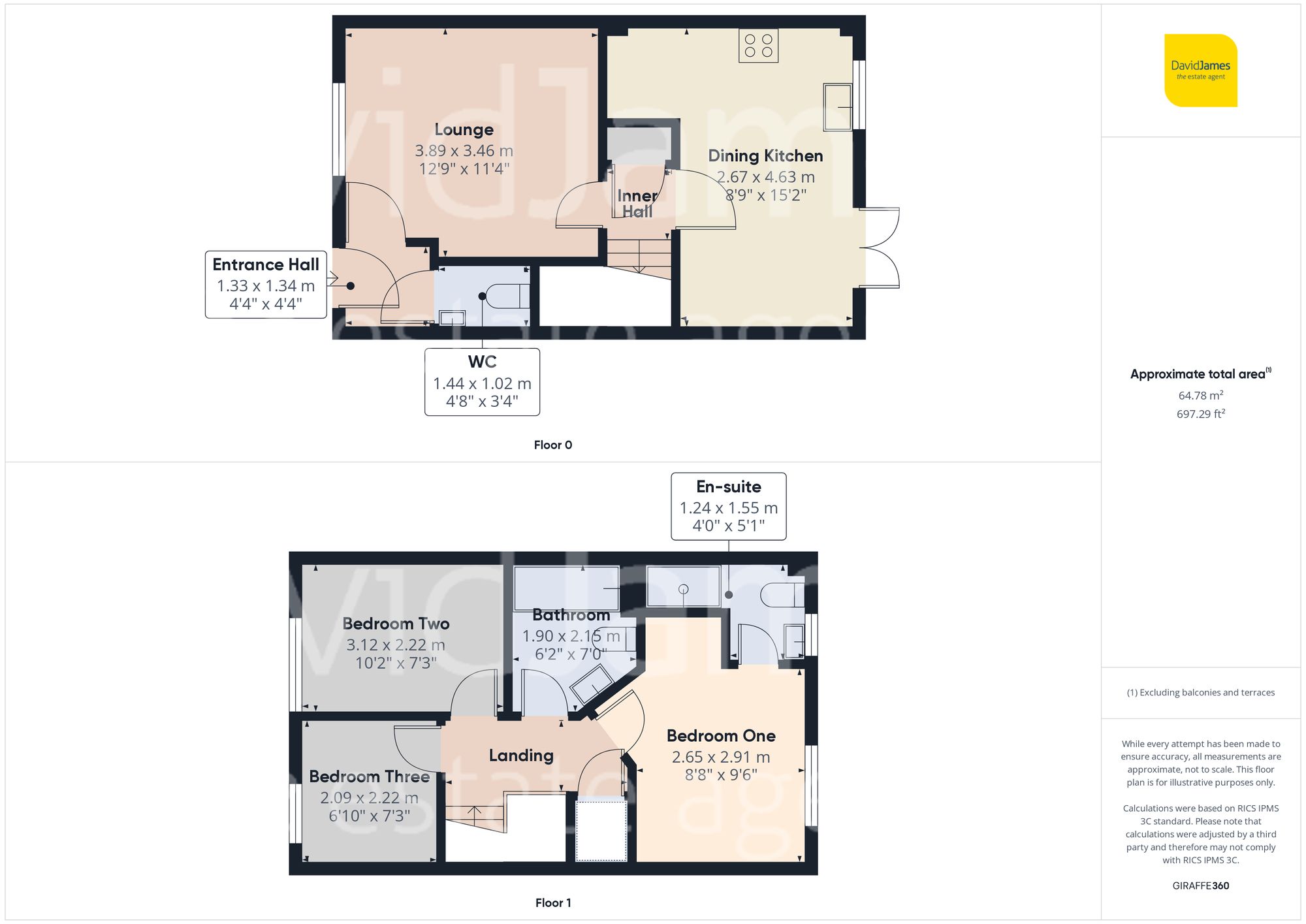 Floorplan for Hopkin Court, Mapperley Plains, Nottingham