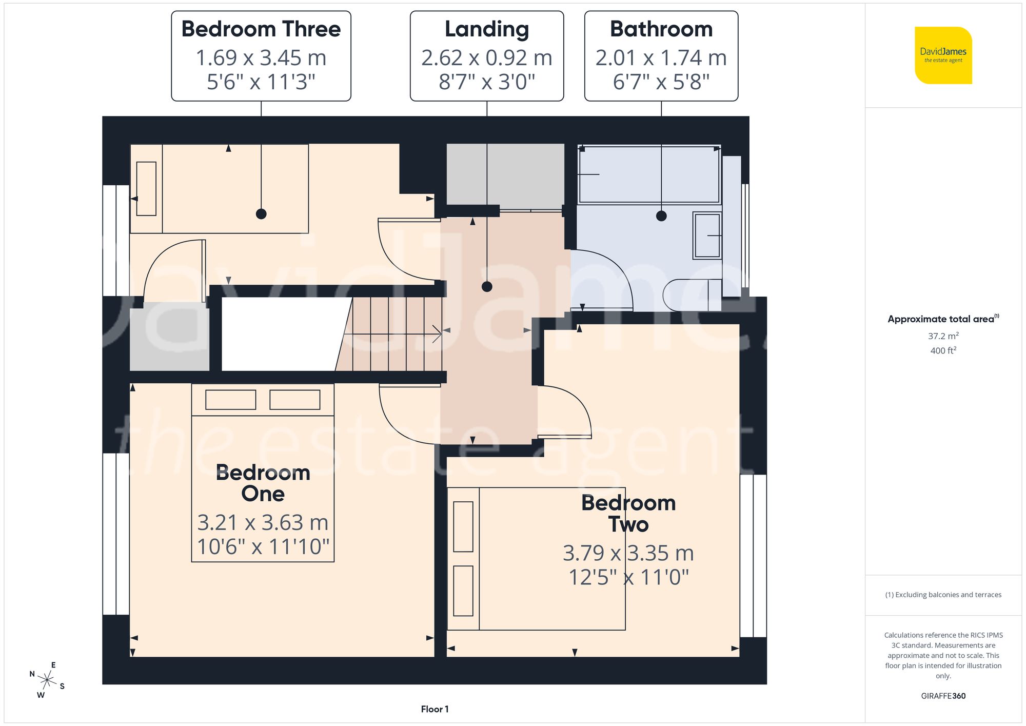 Floorplan for Paxton Gardens, Nottingham