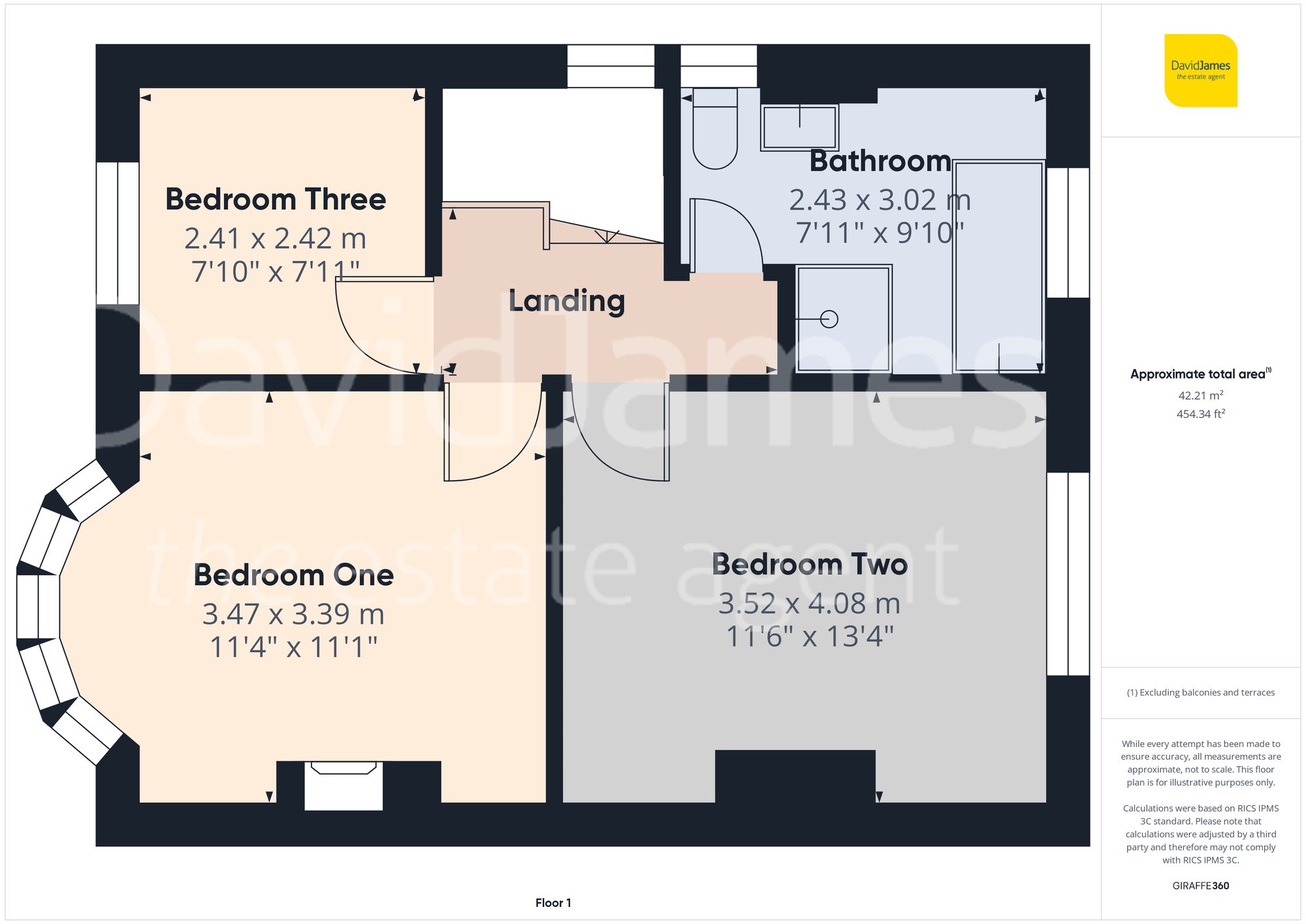 Floorplan for Brooklands Drive, Gedling, Nottingham