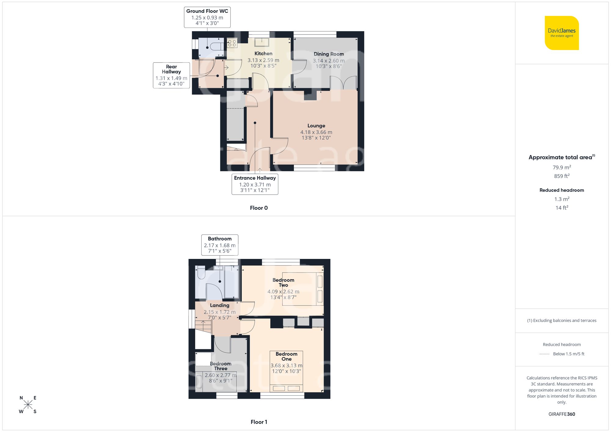 Floorplan for Hoylake Crescent, Bilborough, Nottingham