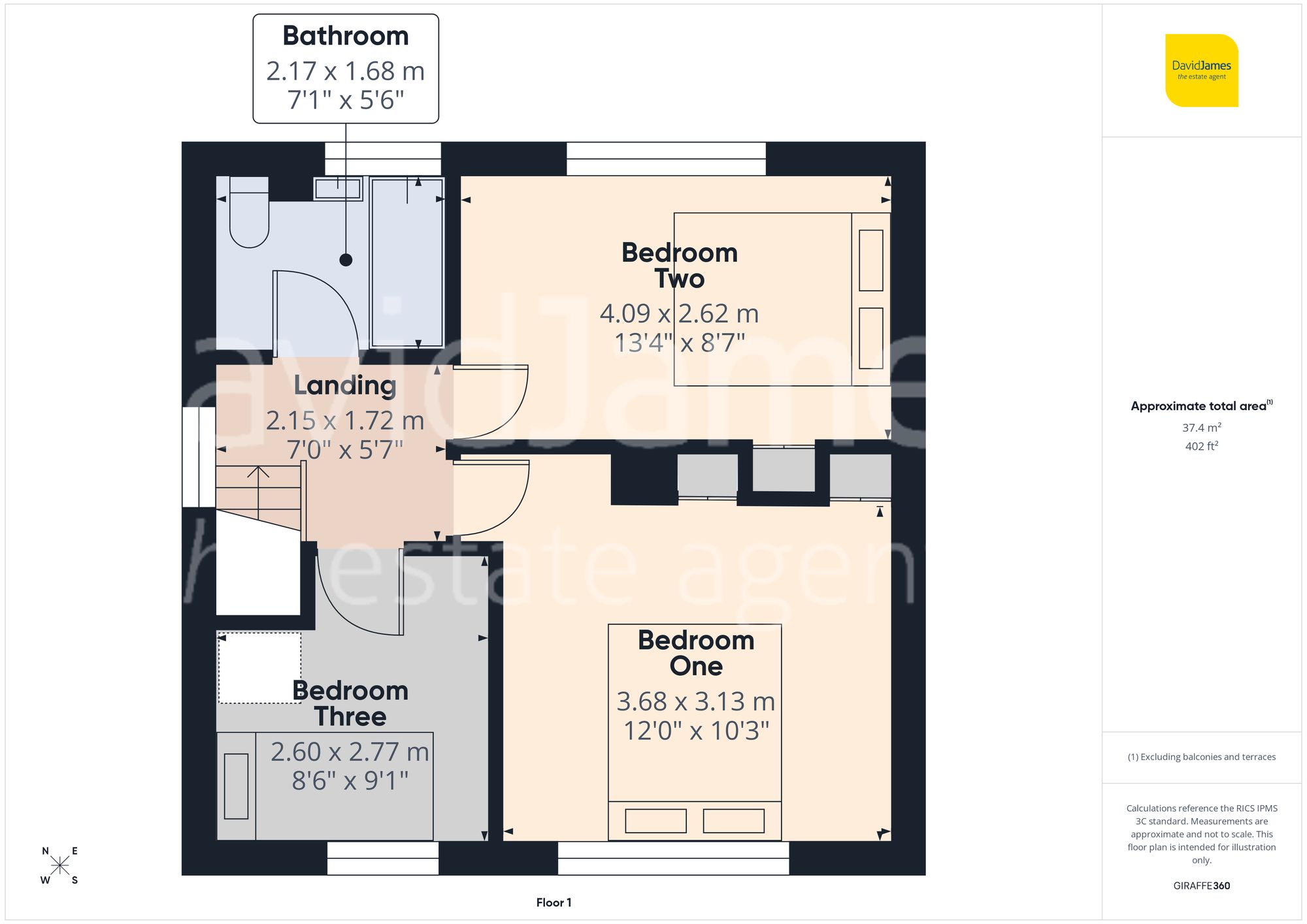 Floorplan for Hoylake Crescent, Bilborough, Nottingham