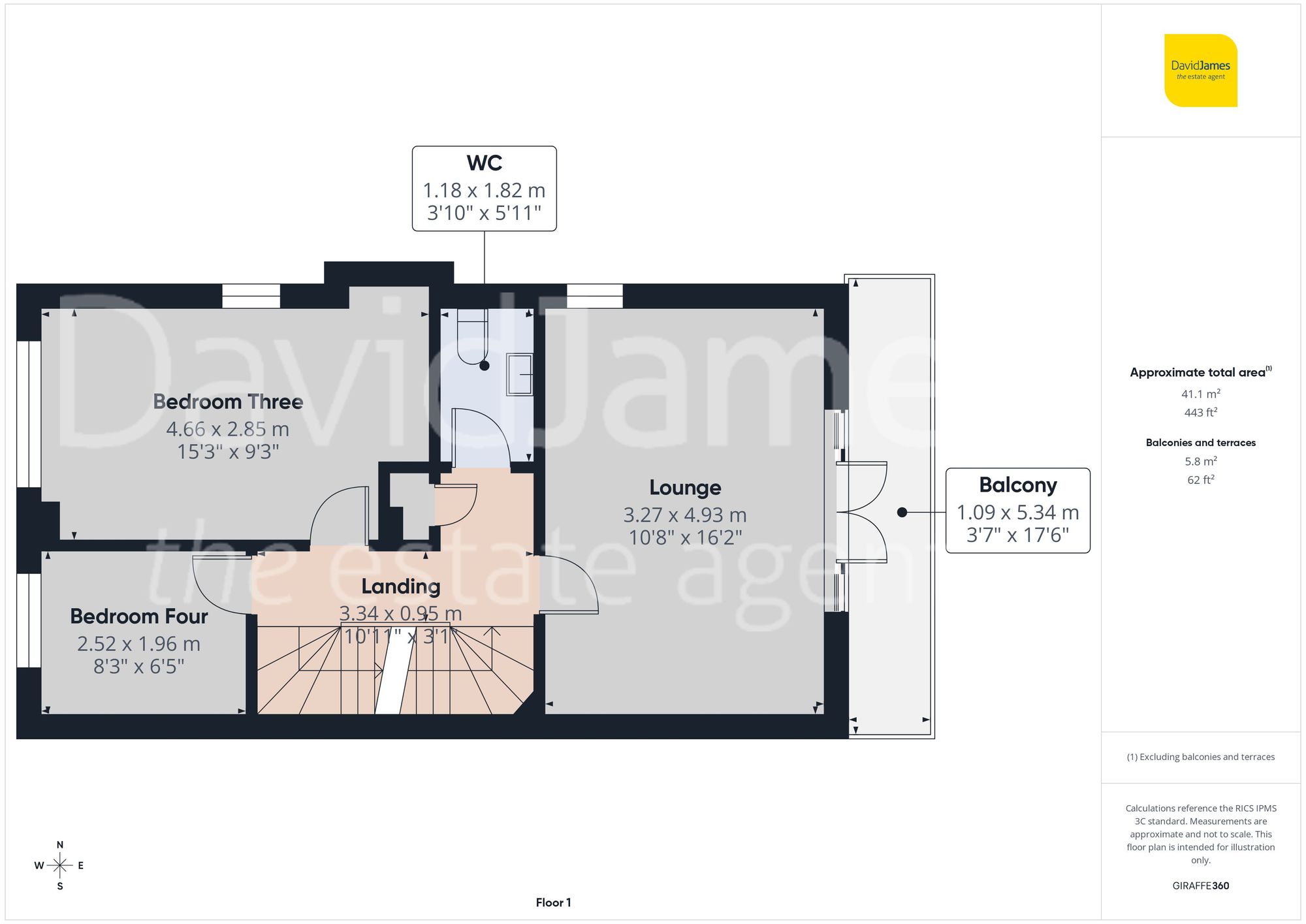 Floorplan for Park Wharf, Castle Boulevard, Nottingham