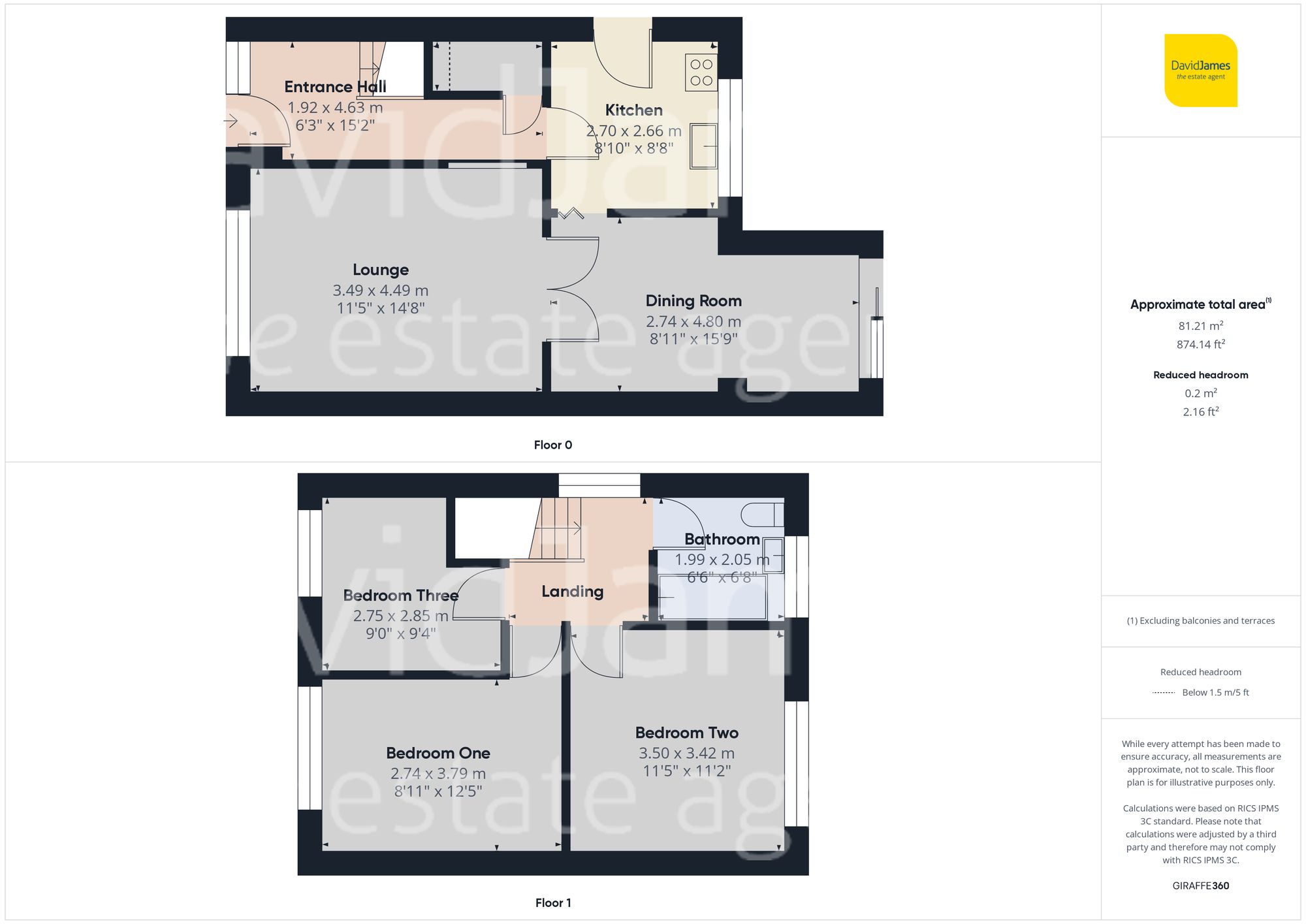 Floorplan for Upminster Drive, Arnold, Nottingham