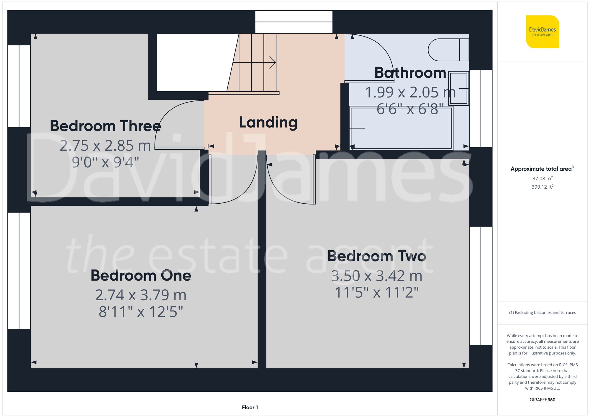 Floorplan for Upminster Drive, Arnold, Nottingham