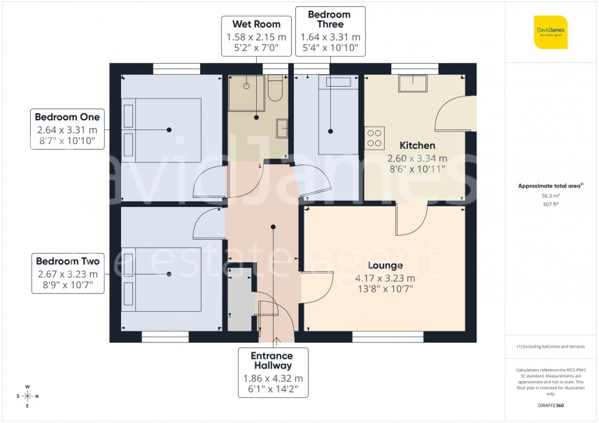 Floorplan for Monkton Drive, Nottingham
