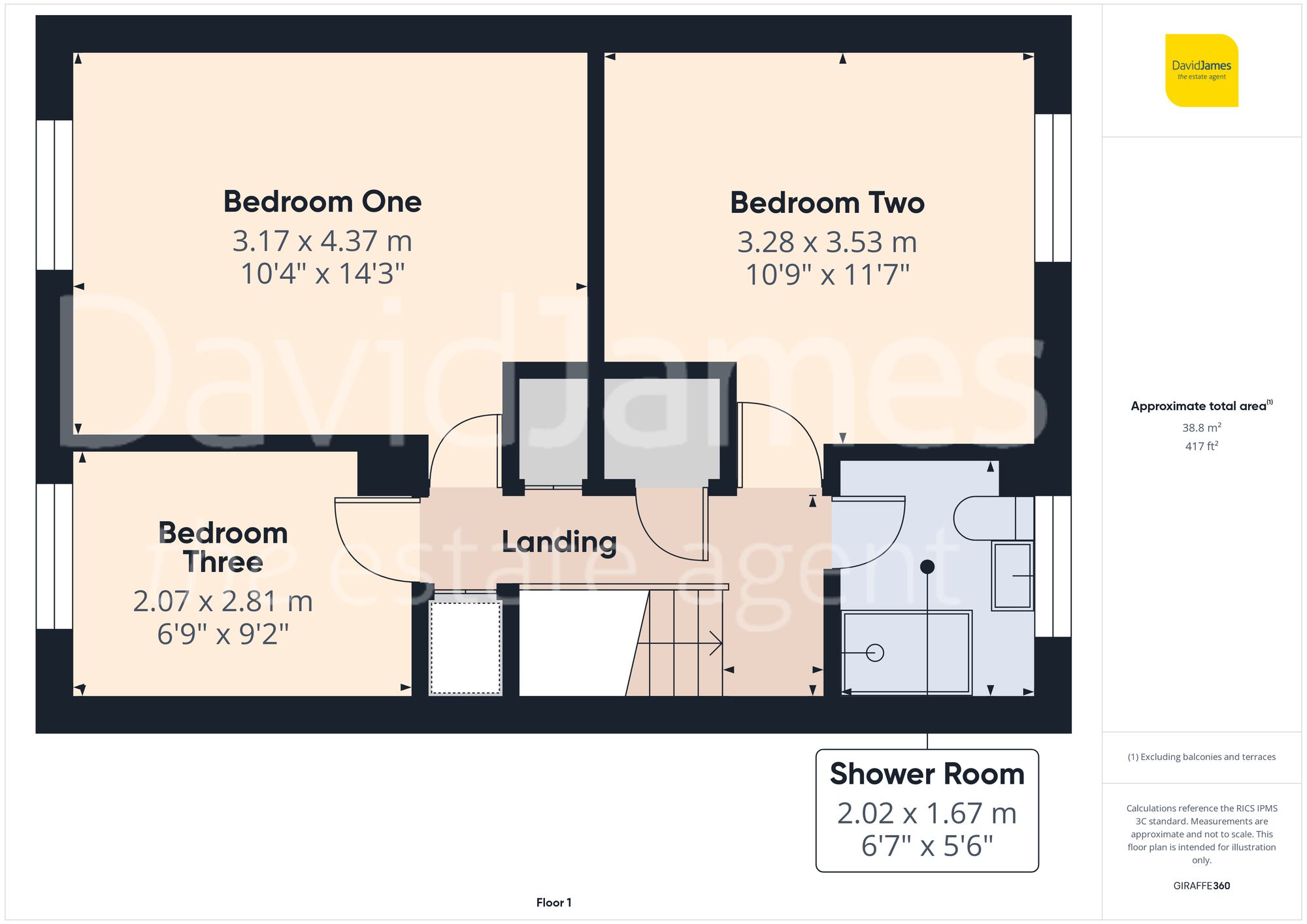 Floorplan for Stacey Avenue, Top Valley, Nottingham