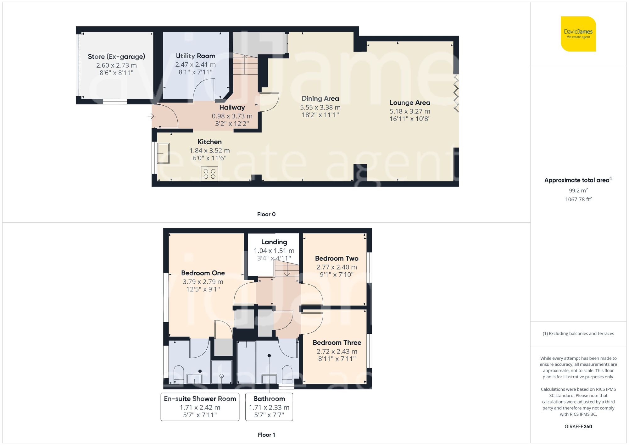 Floorplan for Hotspur Drive, Colwick, Nottingham
