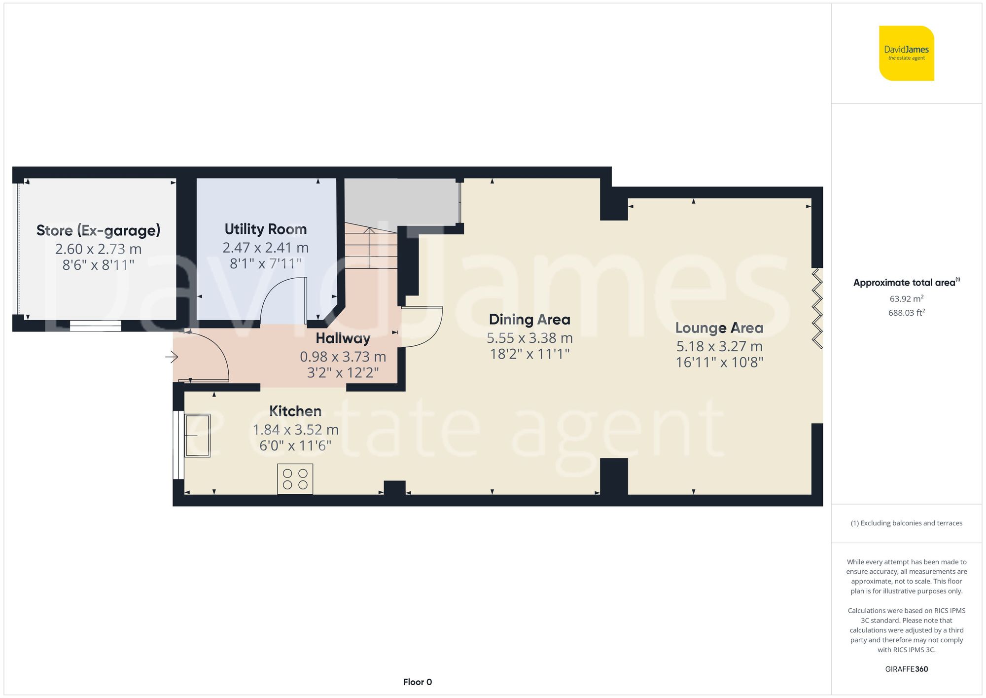 Floorplan for Hotspur Drive, Colwick, Nottingham