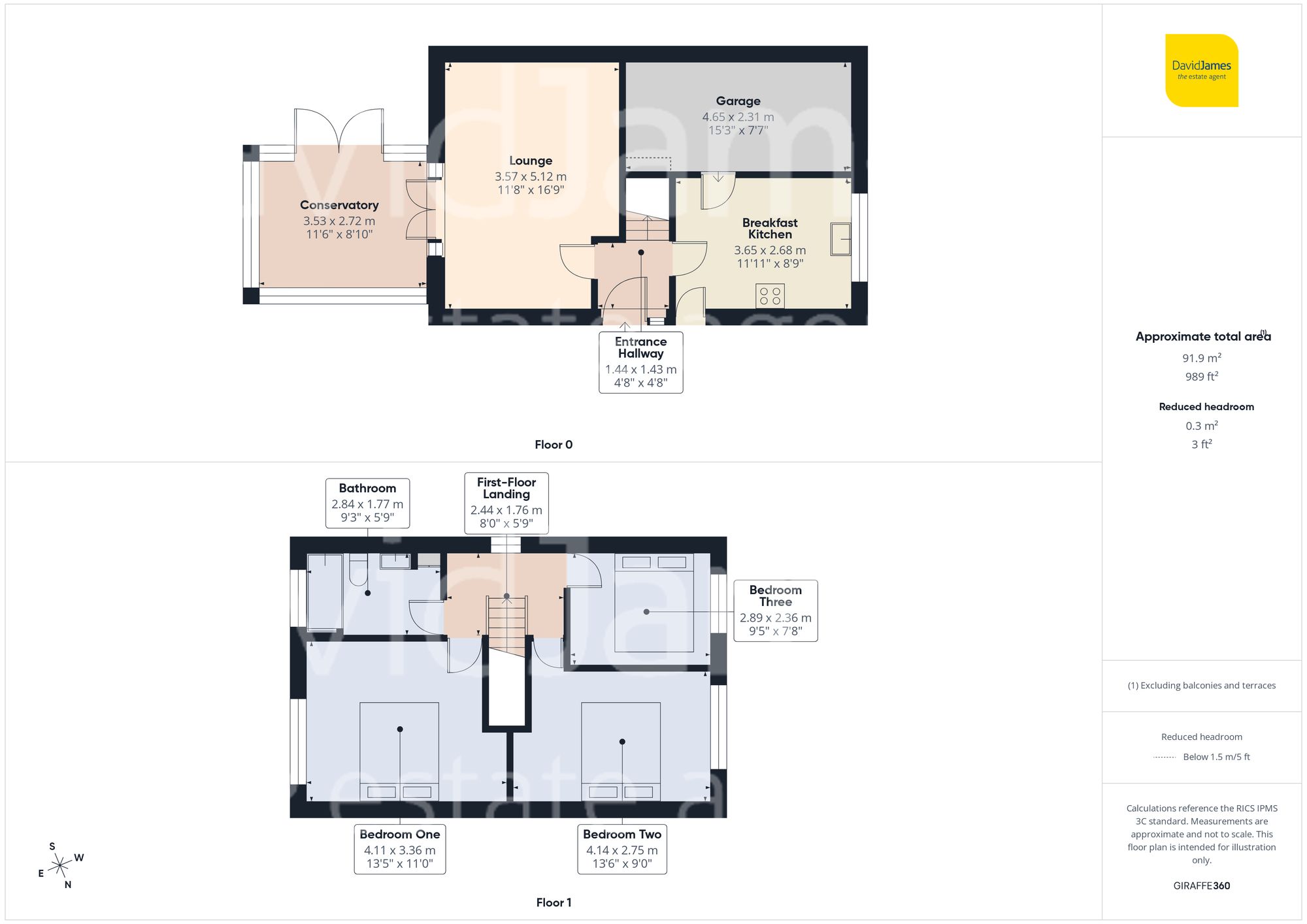 Floorplan for Garton Close, Bulwell, Nottingham