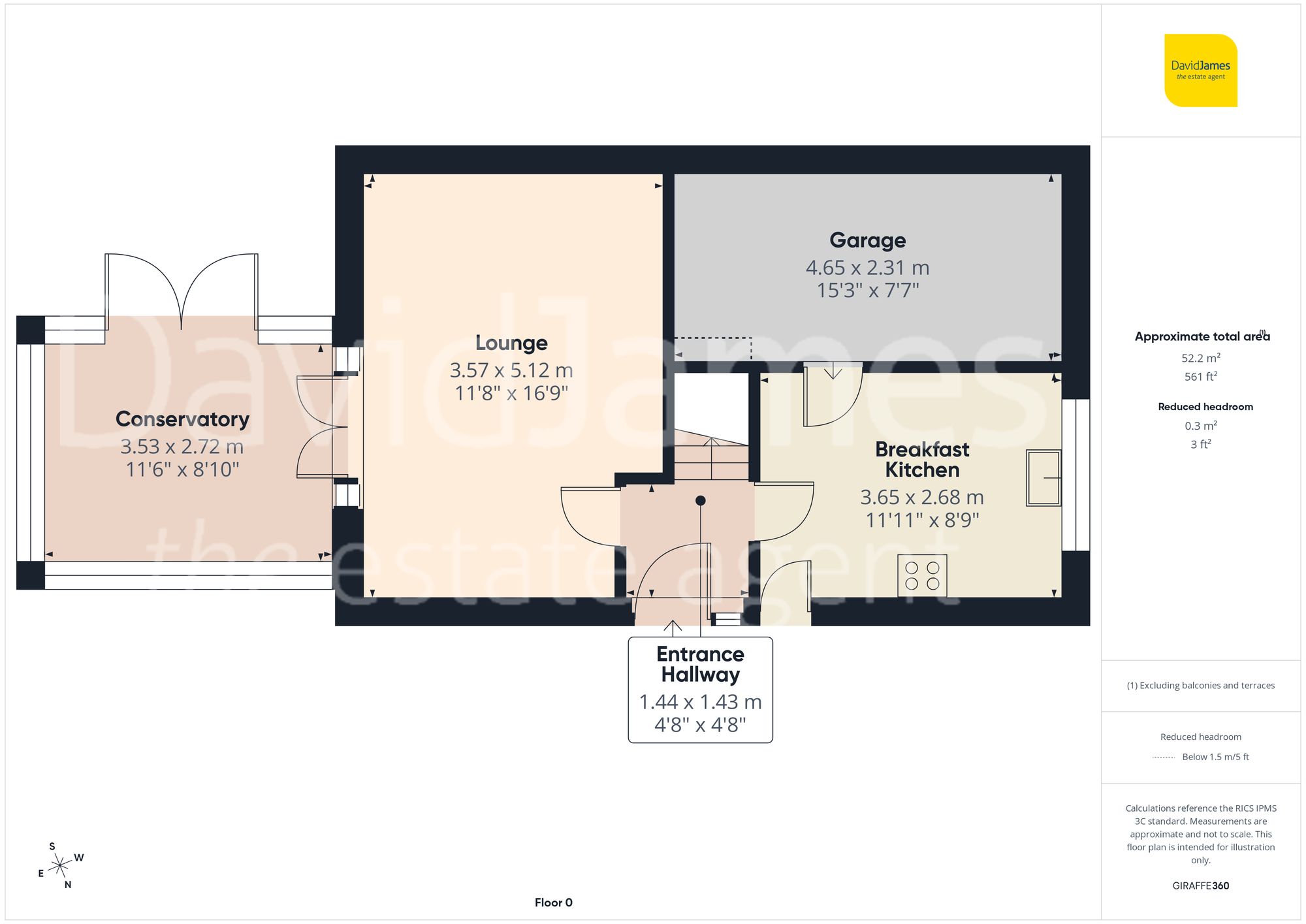 Floorplan for Garton Close, Bulwell, Nottingham