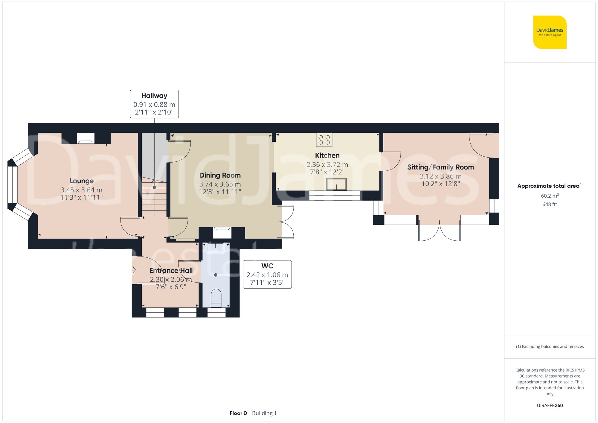 Floorplan for Tennyson Avenue, Gedling, Nottingham