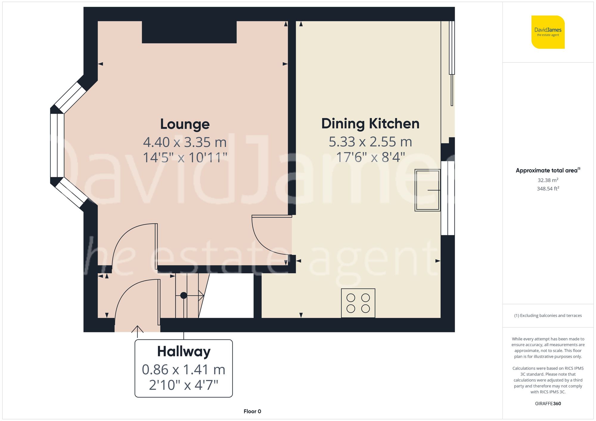 Floorplan for Hilcot Drive, Aspley, Nottingham