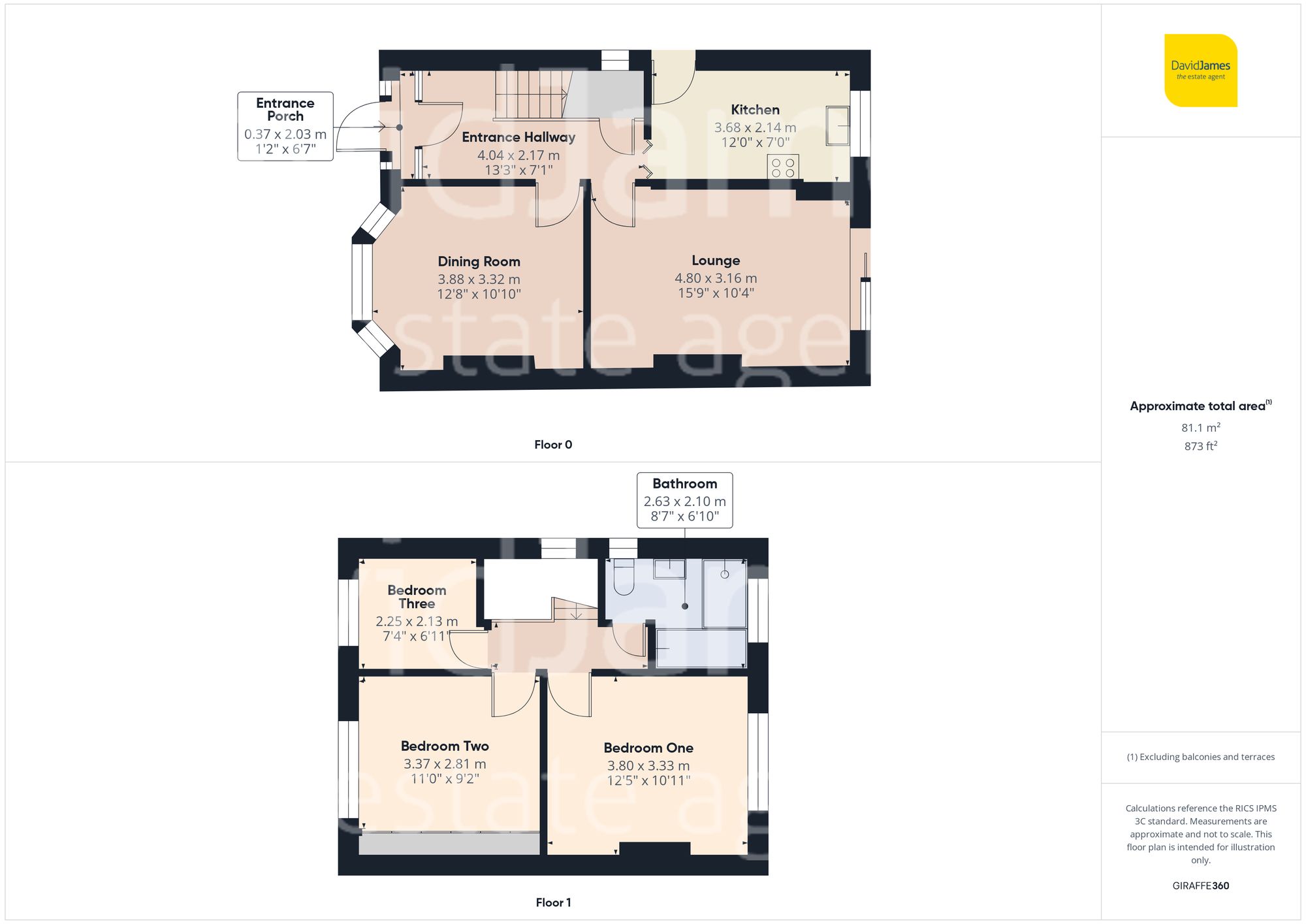 Floorplan for Denehurst Avenue, Nottingham
