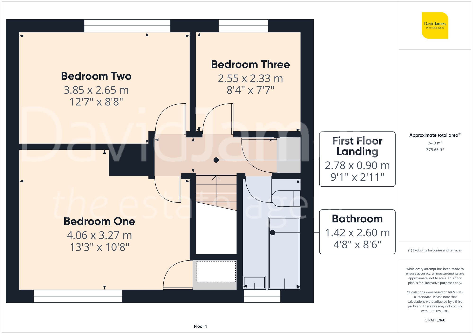 Floorplan for Forge Avenue, Calverton, Nottingham