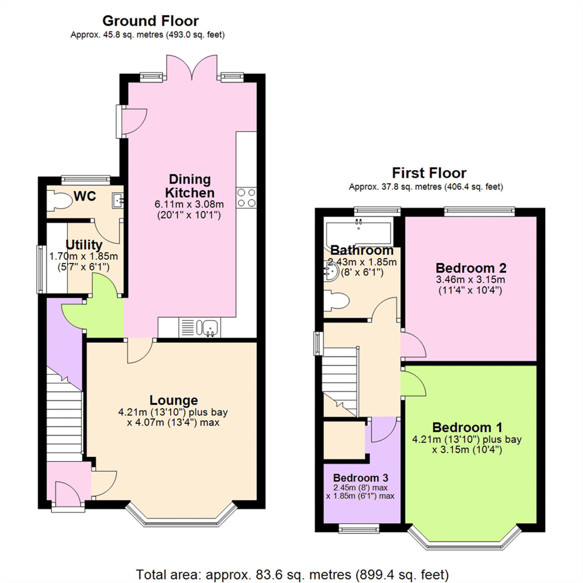 Floorplan for Vale Road, Colwick, Nottingham