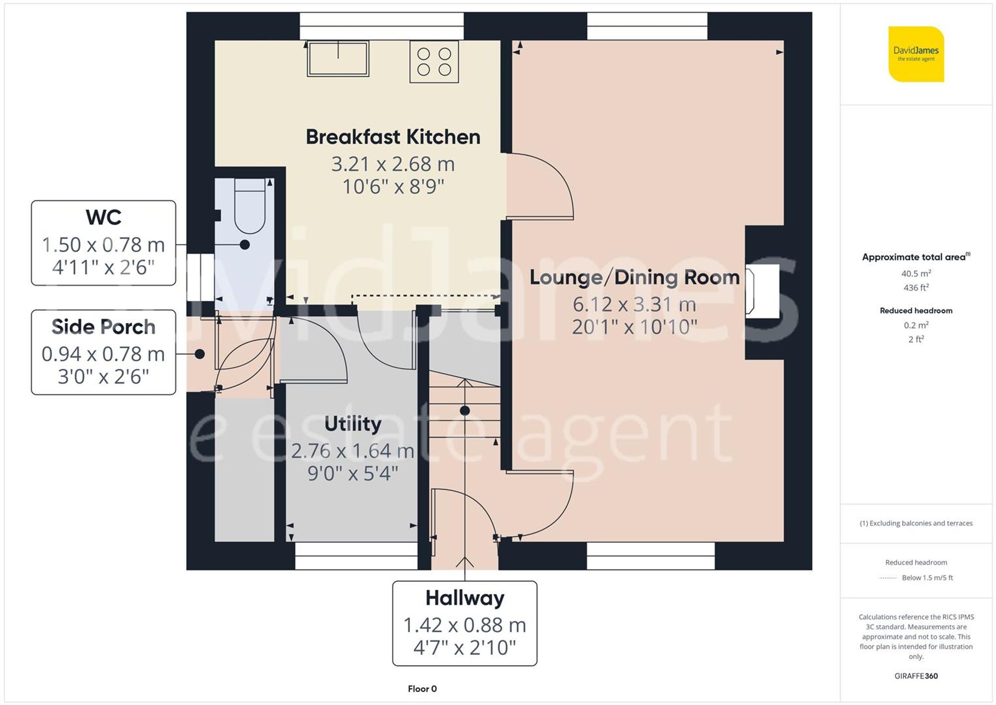 Floorplan for Davies Avenue, Sutton in Ashfield, Nottinghamshire