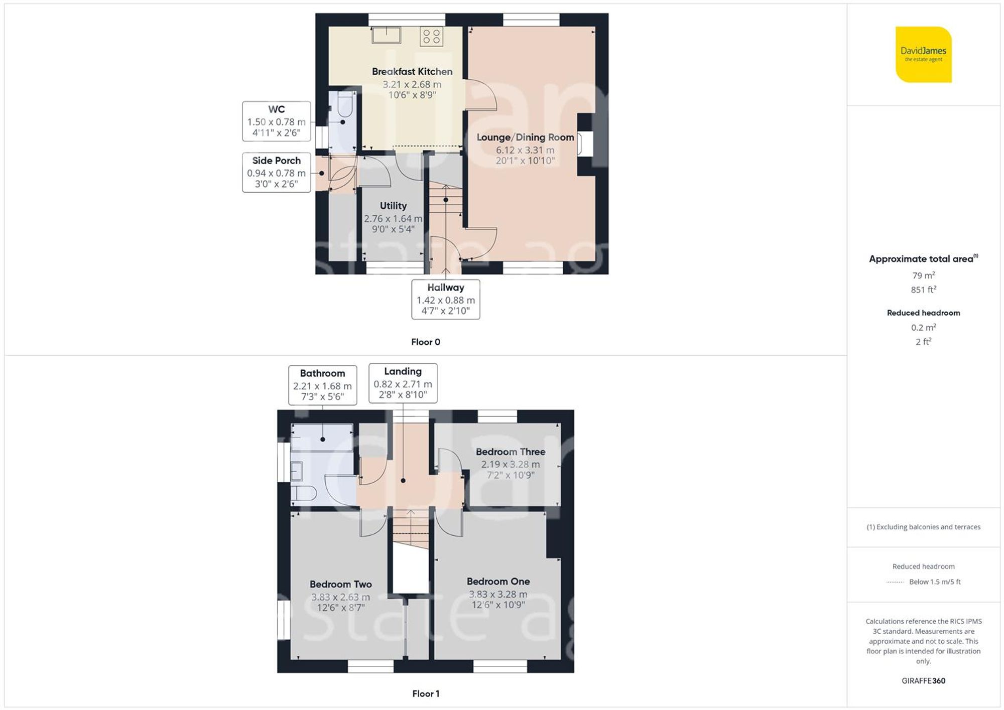 Floorplan for Davies Avenue, Sutton in Ashfield, Nottinghamshire