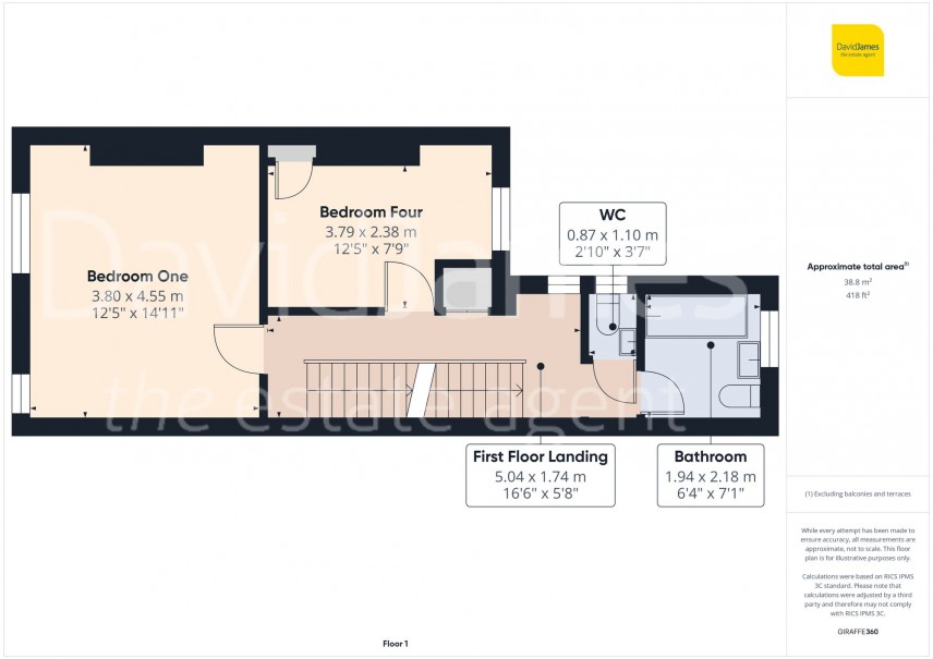 Floorplan for Portland Road, Nottingham