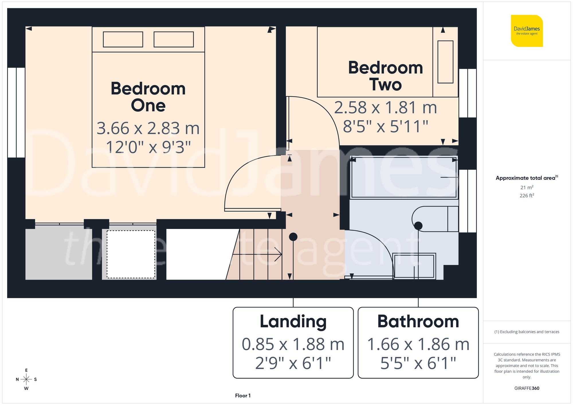 Floorplan for Landmere Gardens, Mapperley, Nottingham