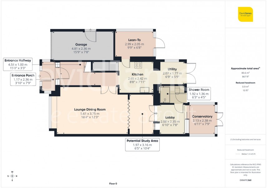 Floorplan for Rise Park Road, Nottingham