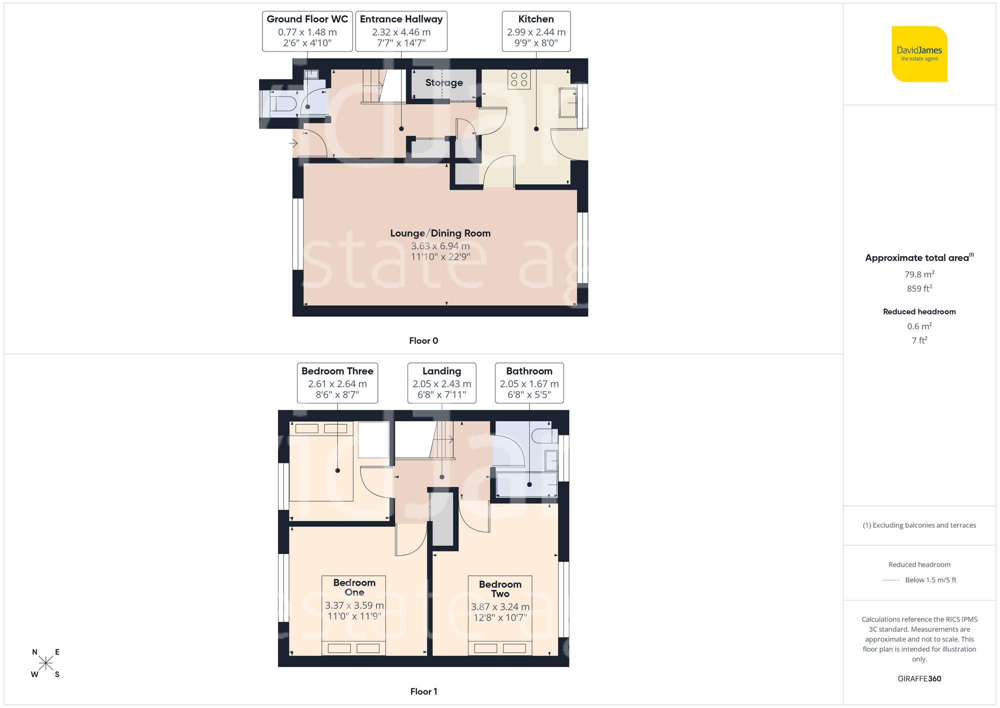 Floorplan for Teak Close, Nottingham