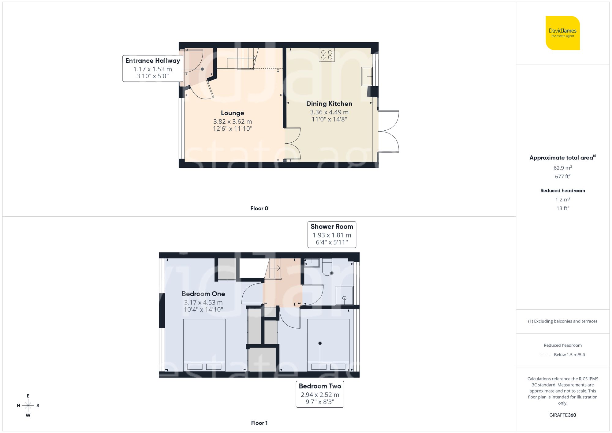 Floorplan for Park Close, Mapperley, Nottingham