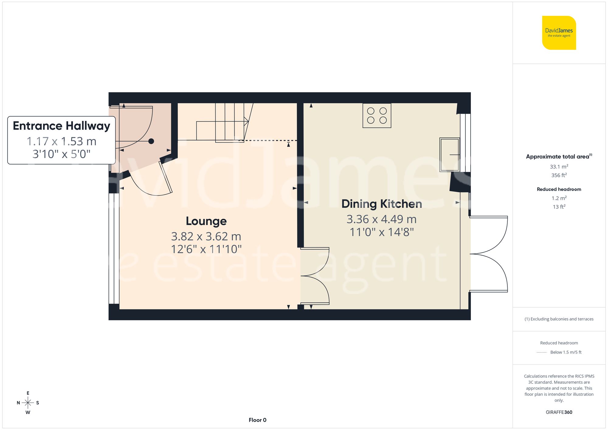 Floorplan for Park Close, Mapperley, Nottingham