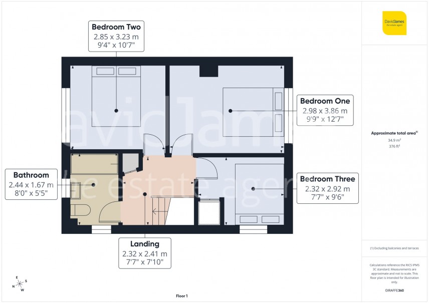 Floorplan for Stathern Walk, Bestwood Park, Nottingham