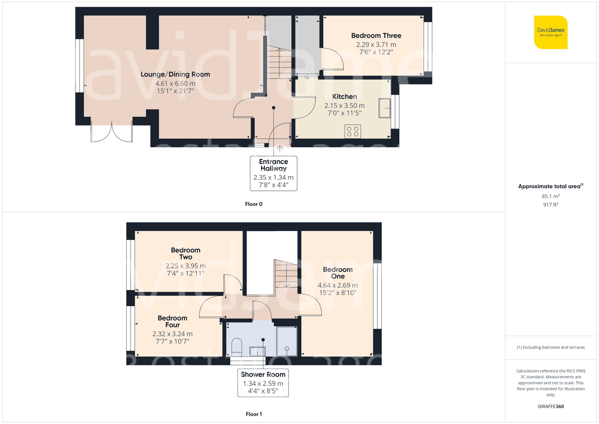 Floorplan for Vicarage Close, Nottingham