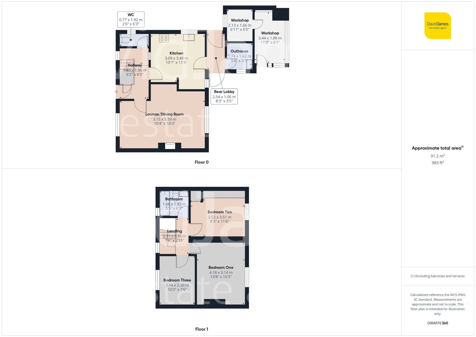 Floorplan for Brown Avenue, Mansfield Woodhouse, Nottinghamshire