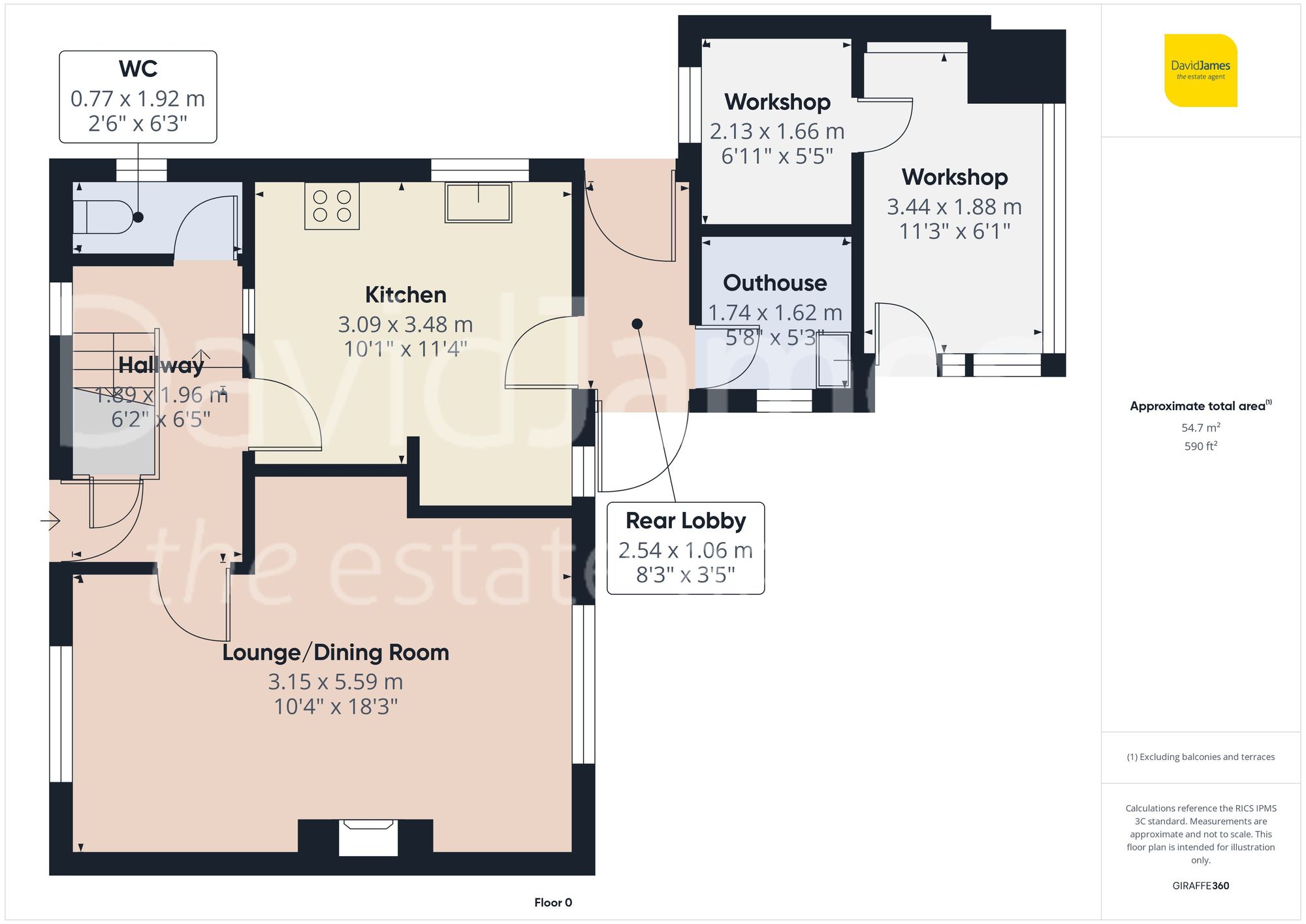 Floorplan for Brown Avenue, Mansfield Woodhouse, Nottinghamshire