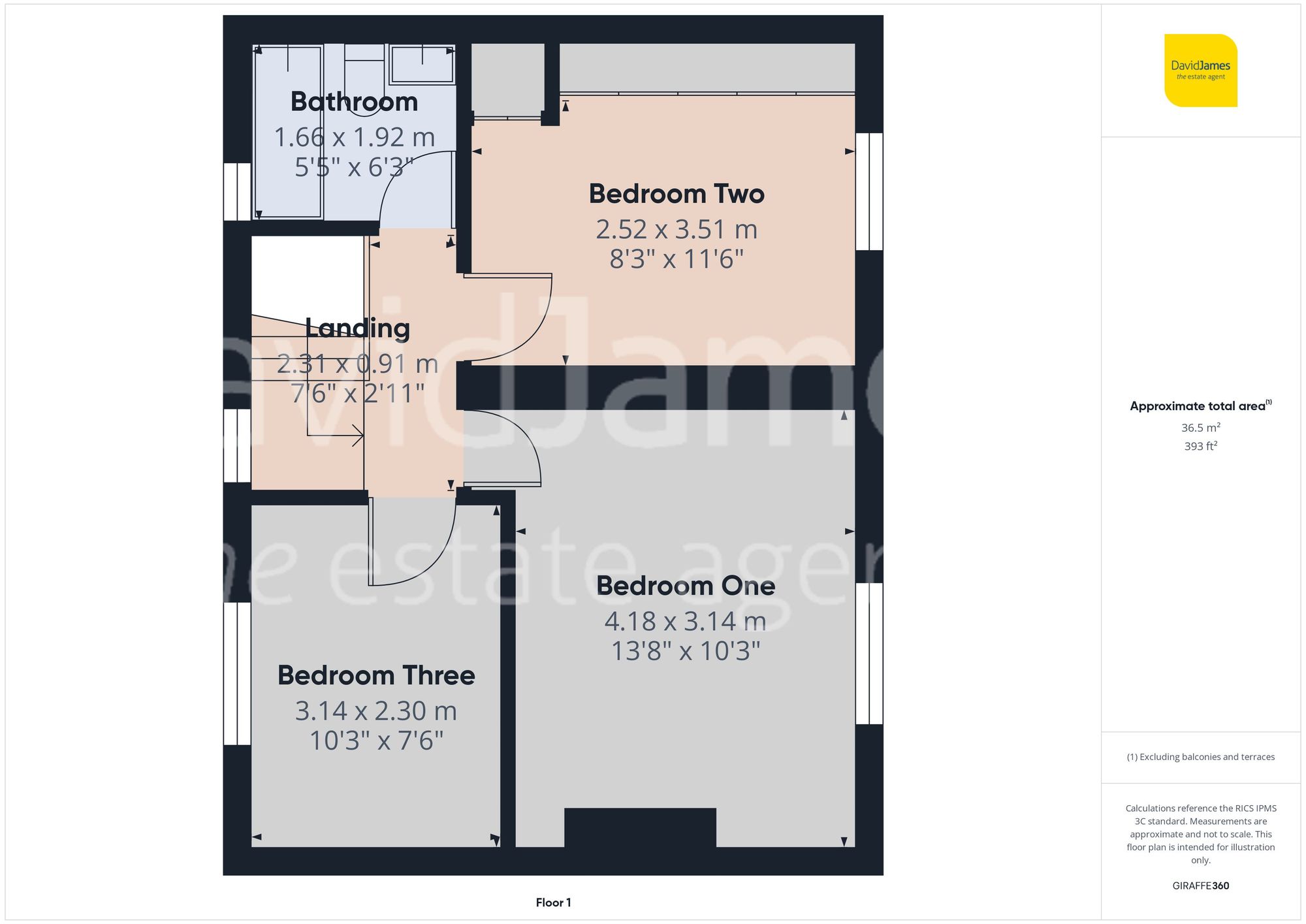 Floorplan for Brown Avenue, Mansfield Woodhouse, Nottinghamshire