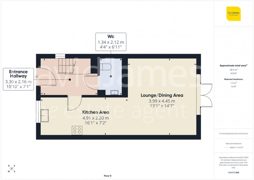 Floorplan for Hall Close, Nottingham