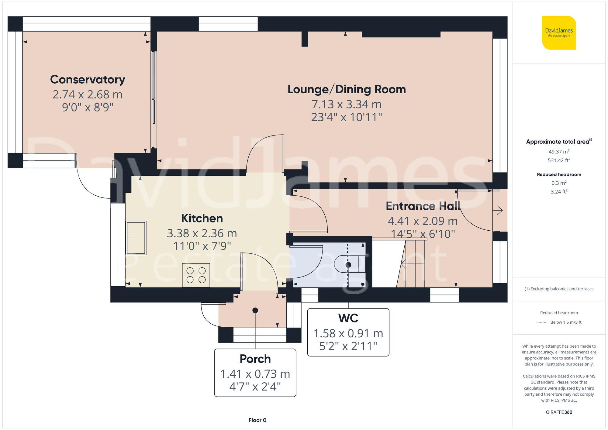 Floorplan for Mill Lane, Arnold, Nottingham