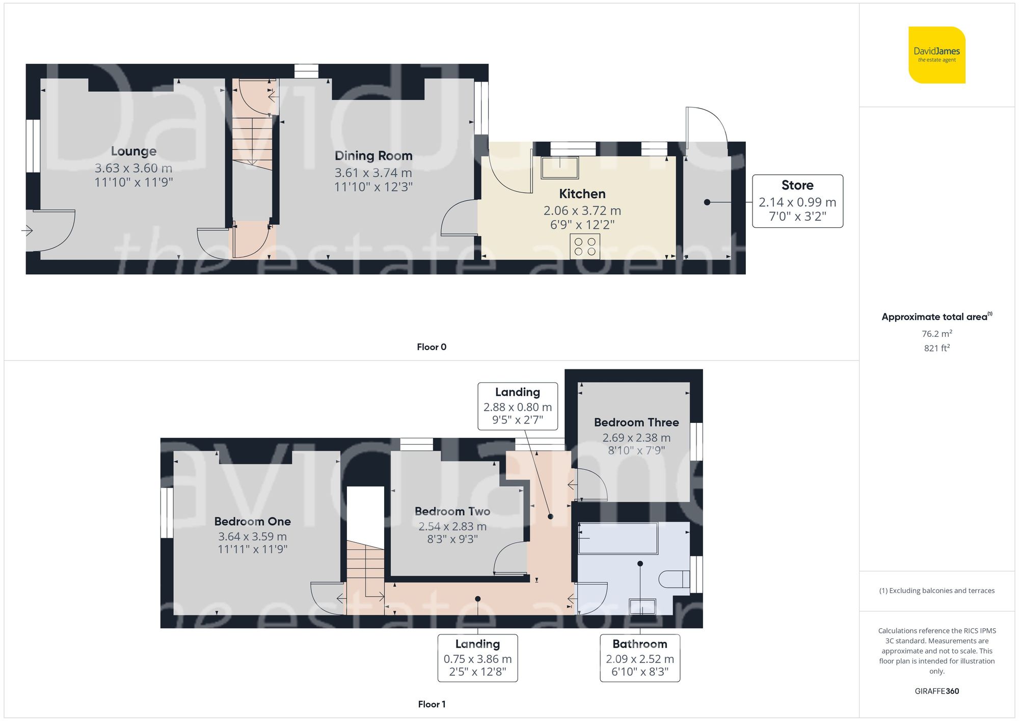 Floorplan for Milton Street, Kirkby in Ashfield, Nottinghamshire